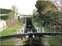 SP9114 : Aylesbury Arm - Lock No 2 showing the Lock Gates of Lock No 1 by Chris Reynolds