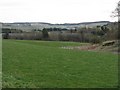 Farmland and M90 near Easter Fordel