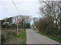 View north to the crossroads at Capel Parc