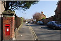 Postbox at the end of Woodside Rd