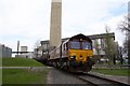 A discharged tank train waits to leave Didcot Power Station