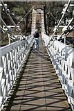 NT5434 : On Gattonside Suspension Footbridge by Walter Baxter