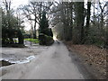 Iron gates on entrance to country house