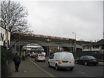 TQ2388 : Footbridge over North Circular Road, Brent Cross by Richard Rogerson