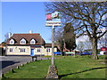 TM1244 : Sproughton Village Sign & The Wildman Public House by Geographer