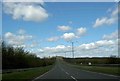 The A617 trunk road nearing junction 29 of the M1 motorway