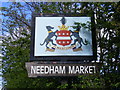 TM0954 : Needham Market Town Sign by Geographer