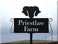 NT6464 : Sign for Priestlaw Farm by Barbara Carr