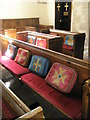 Kneelers and pews at St Mary