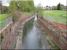 SP0785 : River Rea From Balsall Heath Road by Roy Hughes