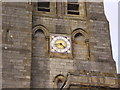SD4983 : St Peter's Church, Heversham, Clock by Alexander P Kapp