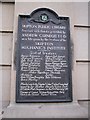 Plaque outside Skipton Library