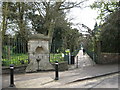 Fountain and archway