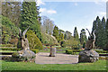 Cyfarthfa Castle - view south east across ornamental lawns.