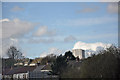 View to Morriston from off  J45 on the M4 with the tower of the DVLA