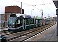 Nottingham Express Transit tram No. 211 at Station Street terminus