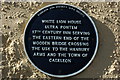 Plaque on the White Lion House, Caerleon