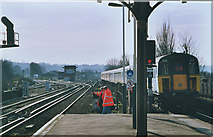 TQ3264 : South end of South Croydon station by Stephen Craven