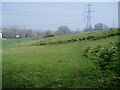 Footpath approaching electricity transmission lines