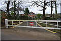 Barrier at the end of Redlands Rd, Kippington Rd