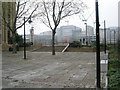 Looking from the forecourt of Southwark cathedral across to The City