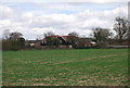 Houses in Bough Beech looking across a field