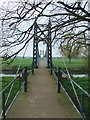 SK1133 : Footpath suspension bridge over the River Dove by Peter Taylor