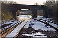 The railway flooded under Redbridge