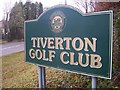 Tiverton : Tiverton Golf Club Sign