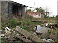 Abandoned sheds near Hambleton Hill