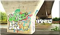 J3474 : Graffiti, Belfast by Albert Bridge