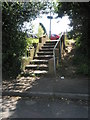 Steps up from Bridge Meadows to Hillbrow Road Car Park