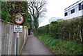 Walking only!  Footpath near Claremont School