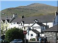 The back of the Prince of Wales Hotel and Moel Eilio