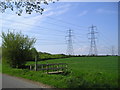 Footpath bridge and pylons