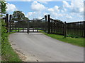 Ornamental gates to Oaklands Farm