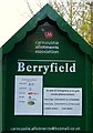 Sign for Berryfield allotments, Carnoustie