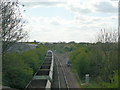 Empty freight train passing Melton Junction