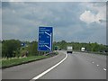 M40 Motorway, Heading West. Junction 7, One Mile To Go & Junction 8, Two Miles