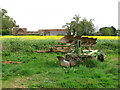 Plough parked at the field