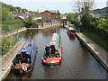 Canal barge on a pleasure outing