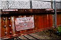 Plaque on the footbridge over the Mallaig line