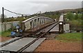 Banavie railway swing bridge, from the Caledonian Canal towpath