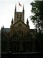 TQ3280 : Southwark Cathedral from Borough High Street SE1 by Robin Sones