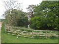 Moated farm near Middle Morrey Farm