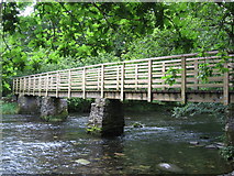 NY3406 : Footbridge over river between Rydal Water and Grasmere by Richard Rogerson