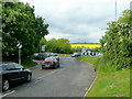 Approaching the A40/A449 roundabout