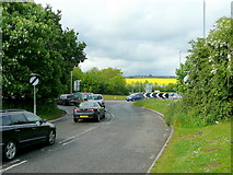 SO6025 : Approaching the A40/A449 roundabout by Jonathan Billinger