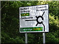 TL3160 : Roadsign on St.Neots Road by Geographer