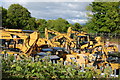 Diggers at rest at Hewdens plant hire